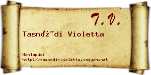 Tasnádi Violetta névjegykártya